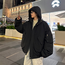 堆堆袖棉衣男冬季新款港风宽松连帽棉服学生面包服MF9006-P95，男装棉衣，星座214-3