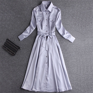 现货工装连衣裙女新品chic复古气质中长裙188 006P120严控168图片