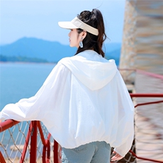白色防紫外线防晒衣女2025新款夏季轻薄透气防晒服小个子休闲外套，女装防晒衣，可可小西
