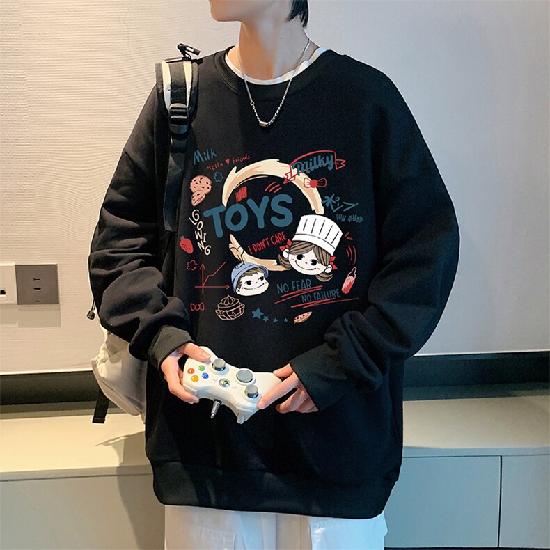 8XL圆领卫衣男超大码胖子肥佬大号长袖t恤S6385-P28图片