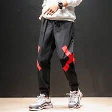 2021春季新日系松紧抽绳个性男大码贴布工艺休闲长裤K8110-P55，男装休闲裤，电商A001