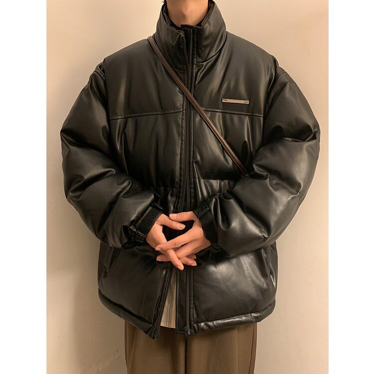 PU皮棉服男潮冬装加厚防寒防水棉袄男冬棉衣外套面包服TT138P62,男装棉衣,星座1013-5