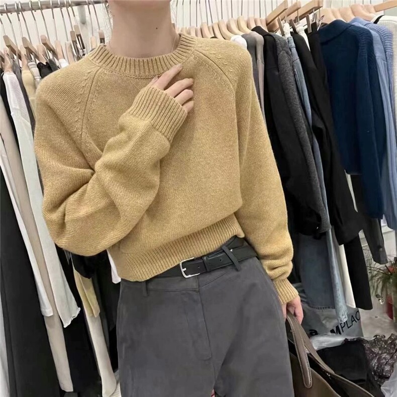 女士秋冬羊毛衫清新简约羊毛图片