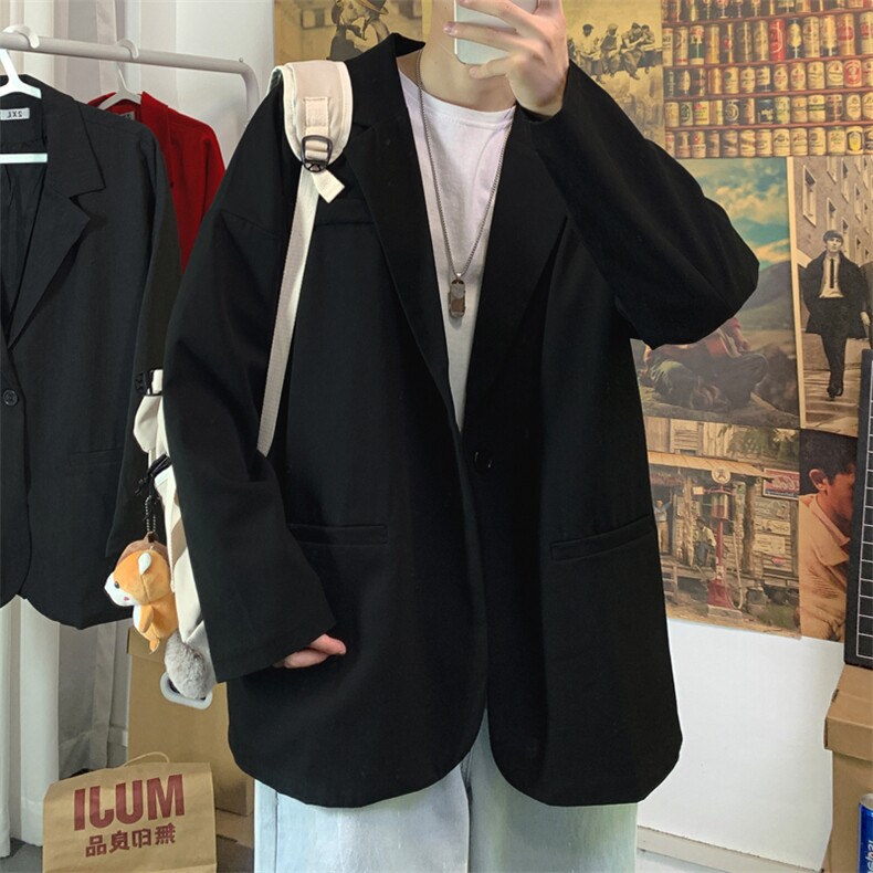 2023秋季新款百搭男士休闲西装学生宽松西服外套上衣XZ01P85，男装西服，电商B220