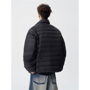 可二开轻便90绒白鸭绒M-5XL大码锦纶羽绒服男78188P238控328图片