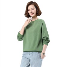 2021春季新款时尚舒适圆领气质百搭休闲卫衣，女装卫衣/绒衫，小林双子