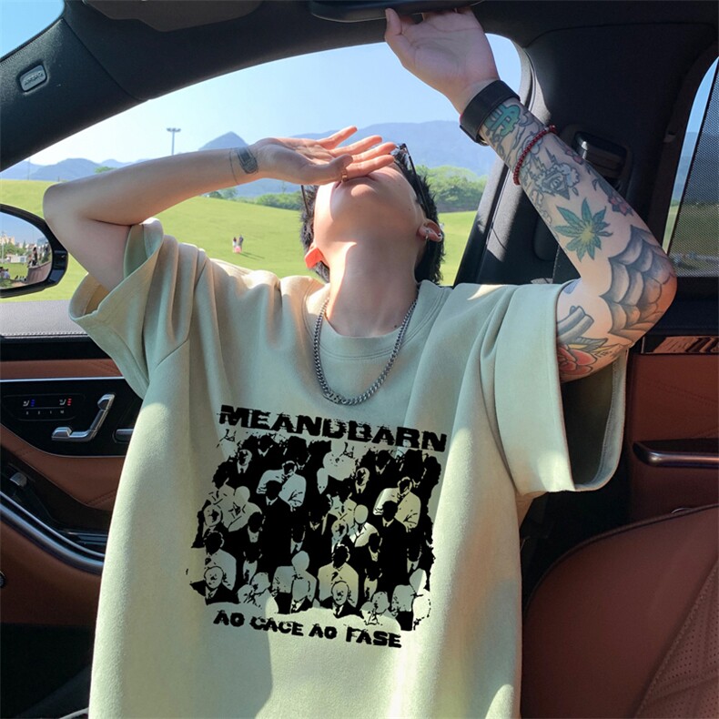 量大优供视频重磅麂皮绒短袖T恤男JPDX247-特P19,男装T恤,电商B367