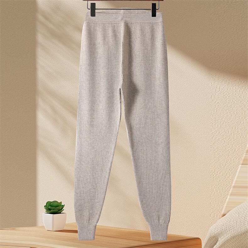小细条羊毛裤长裤保暖时尚百搭，女装打底裤，繁盛羊绒
