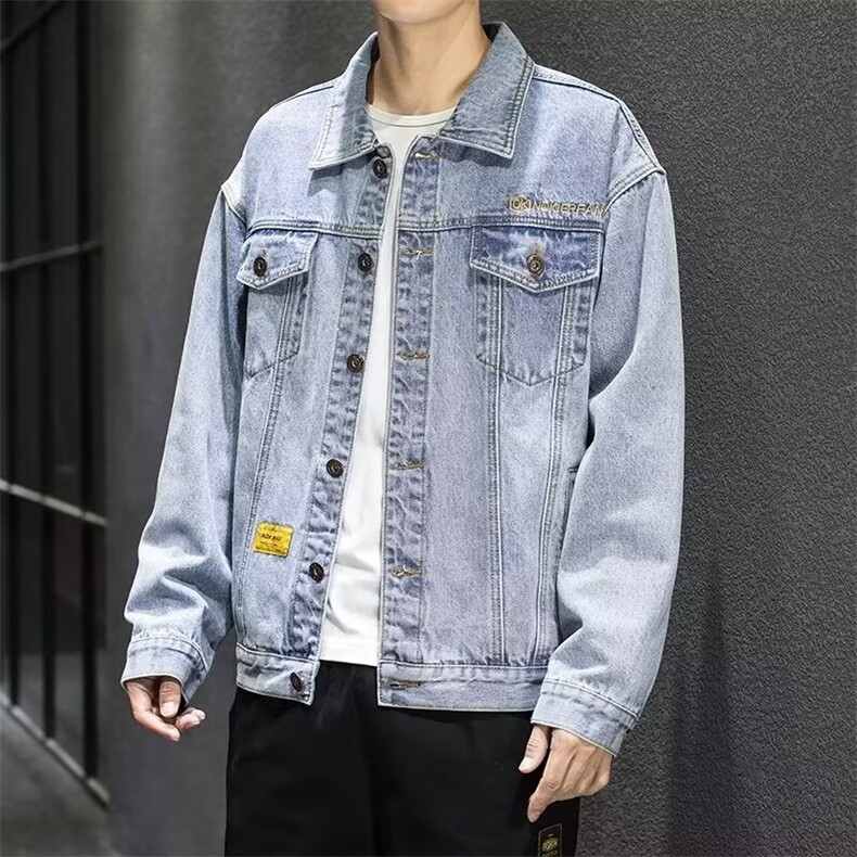 男士牛仔外套2026新款春秋季炸街上衣韩版潮流休闲夹克男装JK607图片