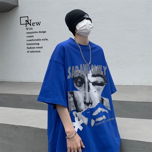夏创意人像印花重磅短袖t恤 情侣装半袖上衣体恤XZ514-2-1297-P28图片