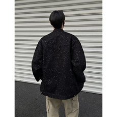 高街满天星外套男夹克潮流2025春季宽松痞帅休闲上衣W6365-P76，男装夹克，星座412-3