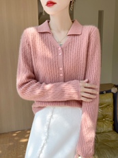 2005长袖开衫单件常规通勤百搭日常时尚，女装针织衫/毛衣，硕彦羊绒