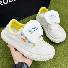 2024新款男鞋低帮港风厚底面包鞋小白鞋包头鞋男，男鞋帆布鞋，电商A223