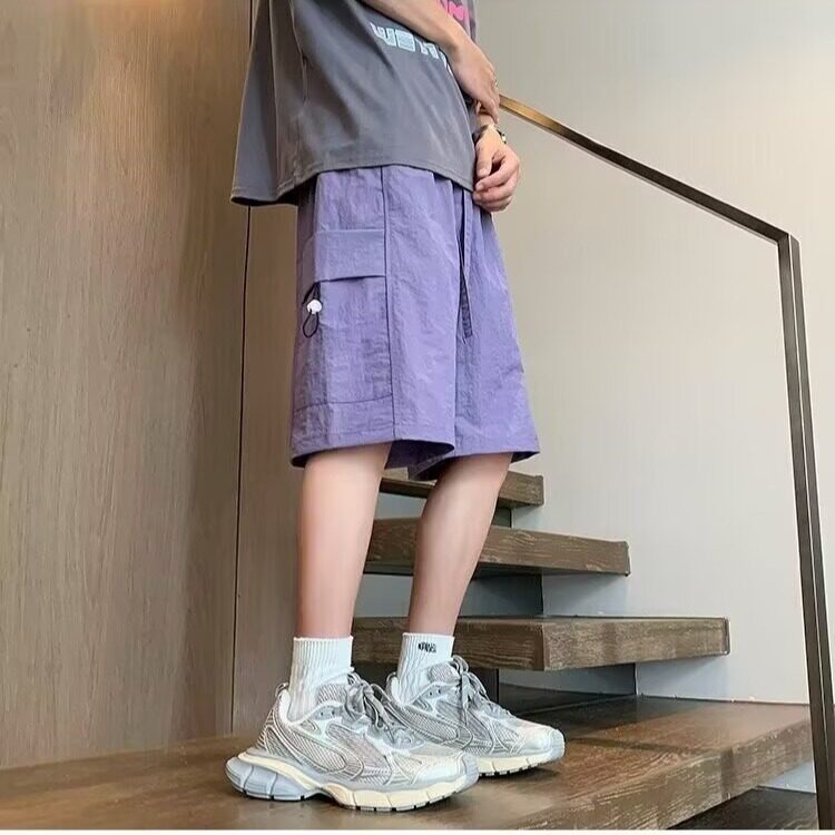 多巴胺速干短裤男士夏季薄款运动沙滩大裤衩休闲宽松五分裤子,男装牛仔裤,星座1210-1