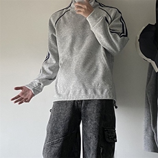 抖音得物高品质二开25秋冬美式高街重磅结构织带高领立领卫衣W66，男装卫衣，电商A486-1