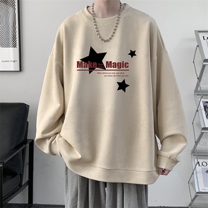 麂皮绒卫衣男大码重磅长袖t恤男 JW81379-P35图片