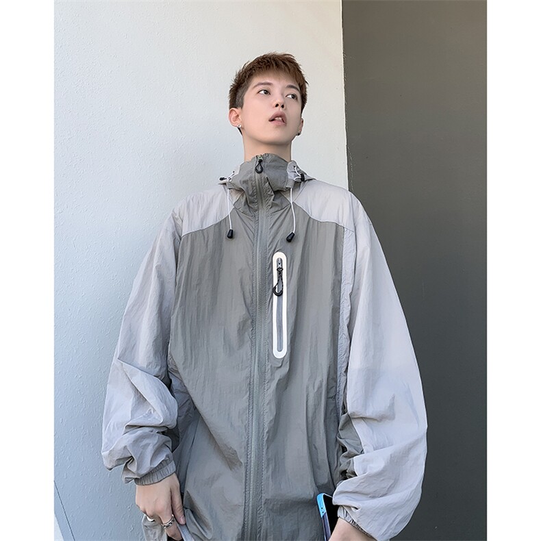 F355-P482024徒步连帽冲锋衣防晒衣薄款外套户外山系潮流钓鱼服，男装防晒衣，星座512-6