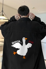 牛仔夹克男大码牛仔外套男茄克NJ77273-P60加绒款-P75，男装夹克，电商A040