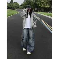 1506-1/WW3691/P57麂皮绒拉链开衫卫衣男连帽男款秋季新款宽松，男装卫衣，星座1506-1
