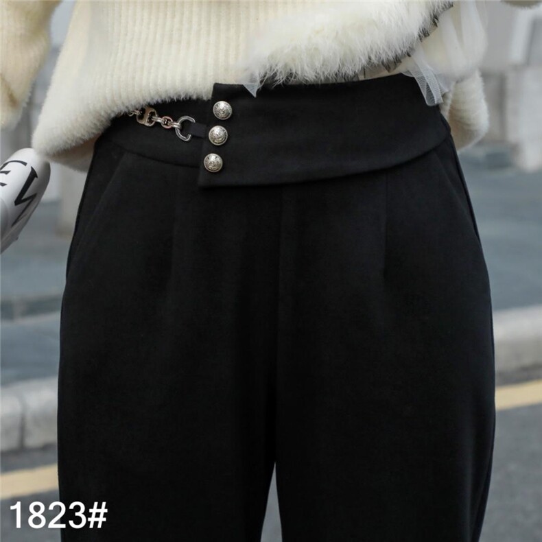 现货-大斜纹拉毛时尚女裤，其它，韫玉
