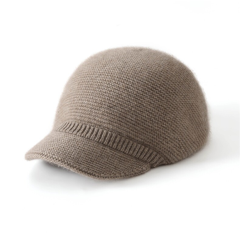 秋冬季35%休闲百搭圆顶正反针鸭舌帽，帽子，蒙娇羊绒