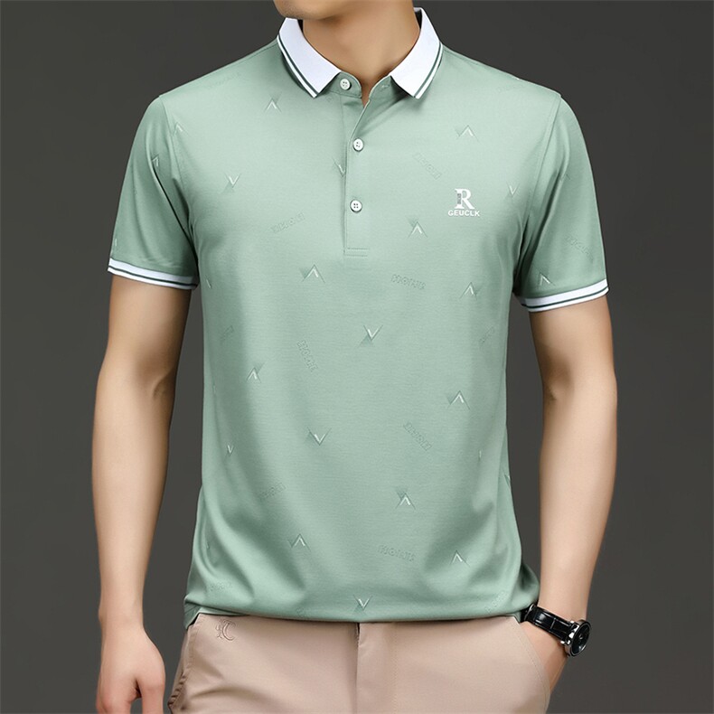 短袖polo衫男士时尚上衣翻领百搭夏季商务宽松潮流T恤SQ8802-P50图片