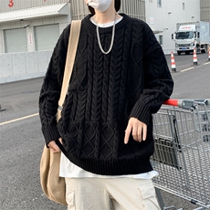 麻花辫针织衫男韩版潮流帅2023冬季新款ins宽松毛衣外套MZ048-P50，男装针织衫/毛衣，星座412-3