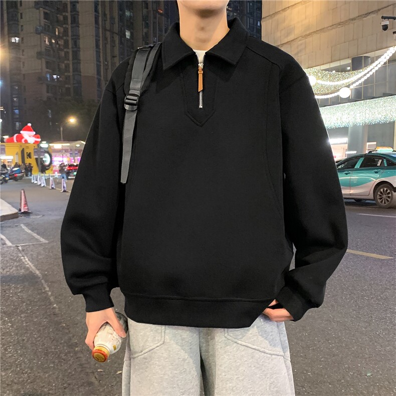 春季新款轻熟休闲风POLO领卫衣WY05512-P55,男装Polo衫,星座308B-2