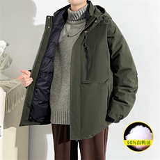 冬上新三合一时尚冲锋衣潮加绒羽绒服外套男女8311-P210控价299，男装羽绒服，电商A441-1