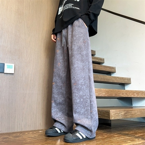 ！2025秋冬新款男士潮牌破洞休闲直筒裤情侣卫裤WK2101特P45图片
