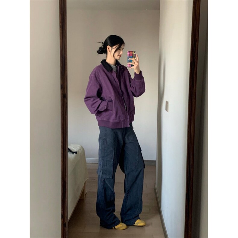 【有货】cleanfit紫色底特律外套男高级感工装夹克8156CC-特P62,男装夹克,星座1007（原301D）