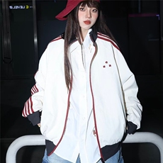 2025美式复古高街PU磨砂皮夹克女春秋设计感宽松皮衣潮牌翻领外套，男装夹克，星座516A