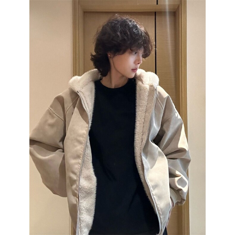 1506-1/MS60471/P90棉服男款冬季美式慵懒风连帽外套图片