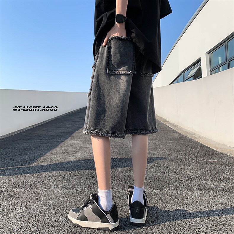 2023年夏季美式高街新款牛仔短裤五分裤货号DK65P55控价78,男装牛仔裤,电商A063