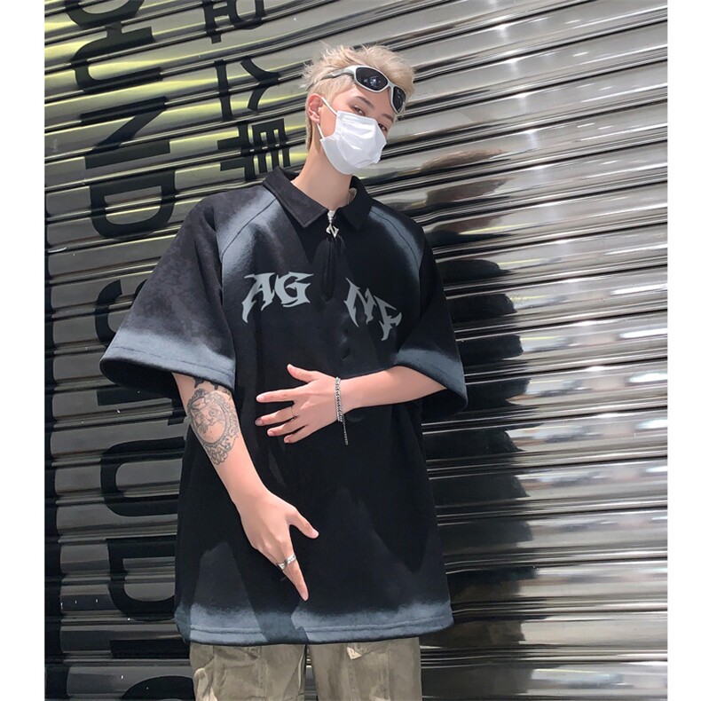 polo衫短袖t恤男 夏季宽松休闲半拉链体恤衫 XZ514-2-202488-P63图片