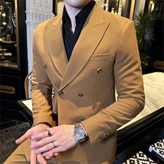 7722-P2452025秋季时尚英伦风男士双排扣西服西裤两件套装，男装西服，星座507A（原星座306B-2）