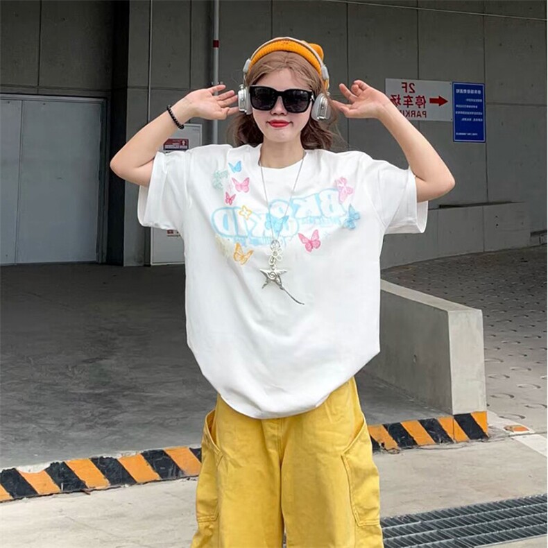 万针全刺绣工艺抖音得物高品质260克重磅纯棉双纱美式高街短袖T恤,男装T恤,电商A486