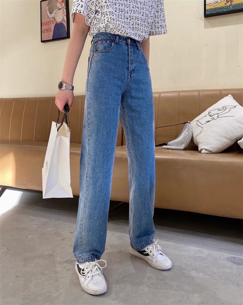 2021春款牛仔老爹裤，女装，坚持到底