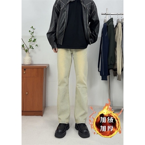 美式ins高街vibe水洗加绒牛仔裤货号加绒K2316P70常规P55图片
