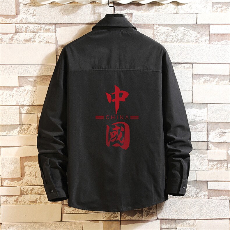 CS15198-P38加绒款-P48长袖衬衫男士大码宽松衬衣男寸衫砖墙,男装衬衫,电商A040A