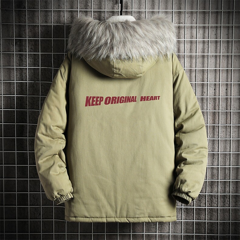 MM48071-P130冬季大毛领衣男士大码加厚袄男服网格挂拍,男装棉衣,电商A040A