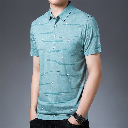 polo衫男2023夏季新款棉质翻领夏季潮流衣服时尚男士POLO男装,男装T恤,电商B212（原钱塘6029）