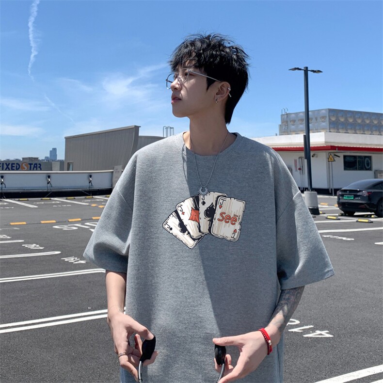 量大优供视频华夫格短袖T恤半袖男HDX542-特P18,男装T恤,电商B371