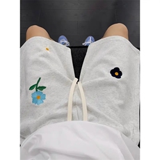 夏季潮牌小花五分裤子男款设计感小众大码宽松运动休闲短裤，男装牛仔裤，四季星座505