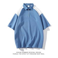 新款潮流立体亮片字母休闲圆领落肩袖宽松男士T恤ZDP3319-P53，男装T恤，星座717