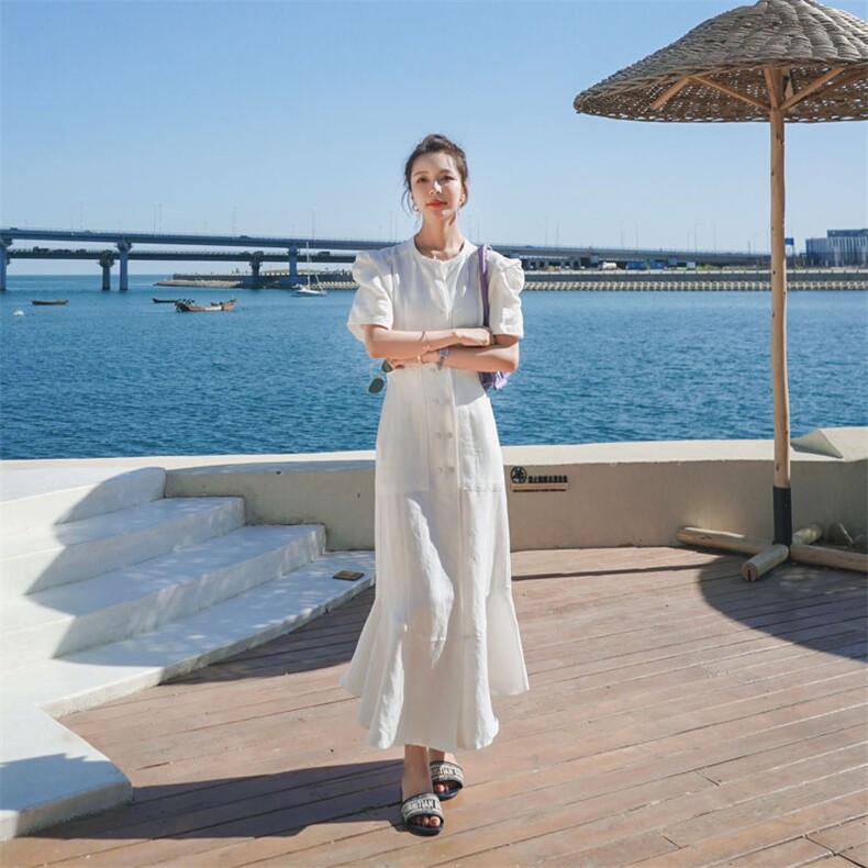 已出货夏季新款鱼尾长裙（原8605）225-1929（）,女装连衣裙,浙宝225