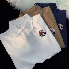 美式polo衫男夏季潮牌冰丝华夫格短袖T147P30，男装Polo衫，星座1116-2