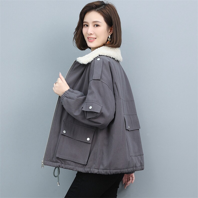 2022年冬季舒适简约大方气质优雅个性潮流外套,女装短外套,姿萝菲