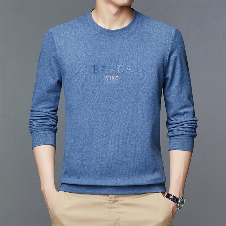 中青年男毛衣厚圆领爸爸冬装休闲保暖衣服针织打底衫ZS2133-P90,男装针织衫/毛衣,电商B212（原钱塘6029）