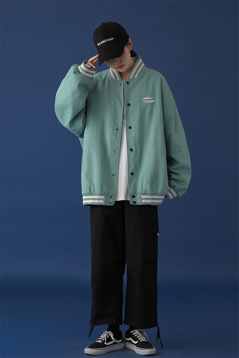 20年秋冬新款创意休闲盐系棒球服外套DS-B293-Y772-P85控115,男装夹克,电商A306